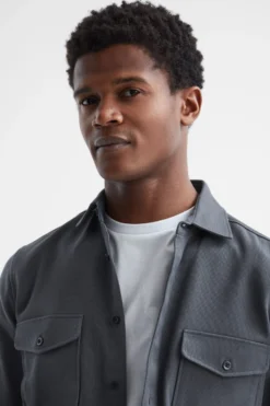 Reiss Arlo Hemdjacke Aus Baumwollleinen -Nike || Ted Baker Shop D51010s4 scaled