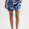 Reiss California Badehose Mit Kordelzug Und Abstraktem Muster