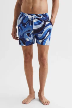 Reiss California Badehose Mit Kordelzug Und Abstraktem Muster