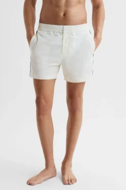 Reiss Jesse Gestreifte Badehose Mit Elastischem Bund