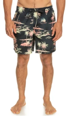 Quiksilver Quicksilver Board-Shorts Mit Palmenprint, Schwarz