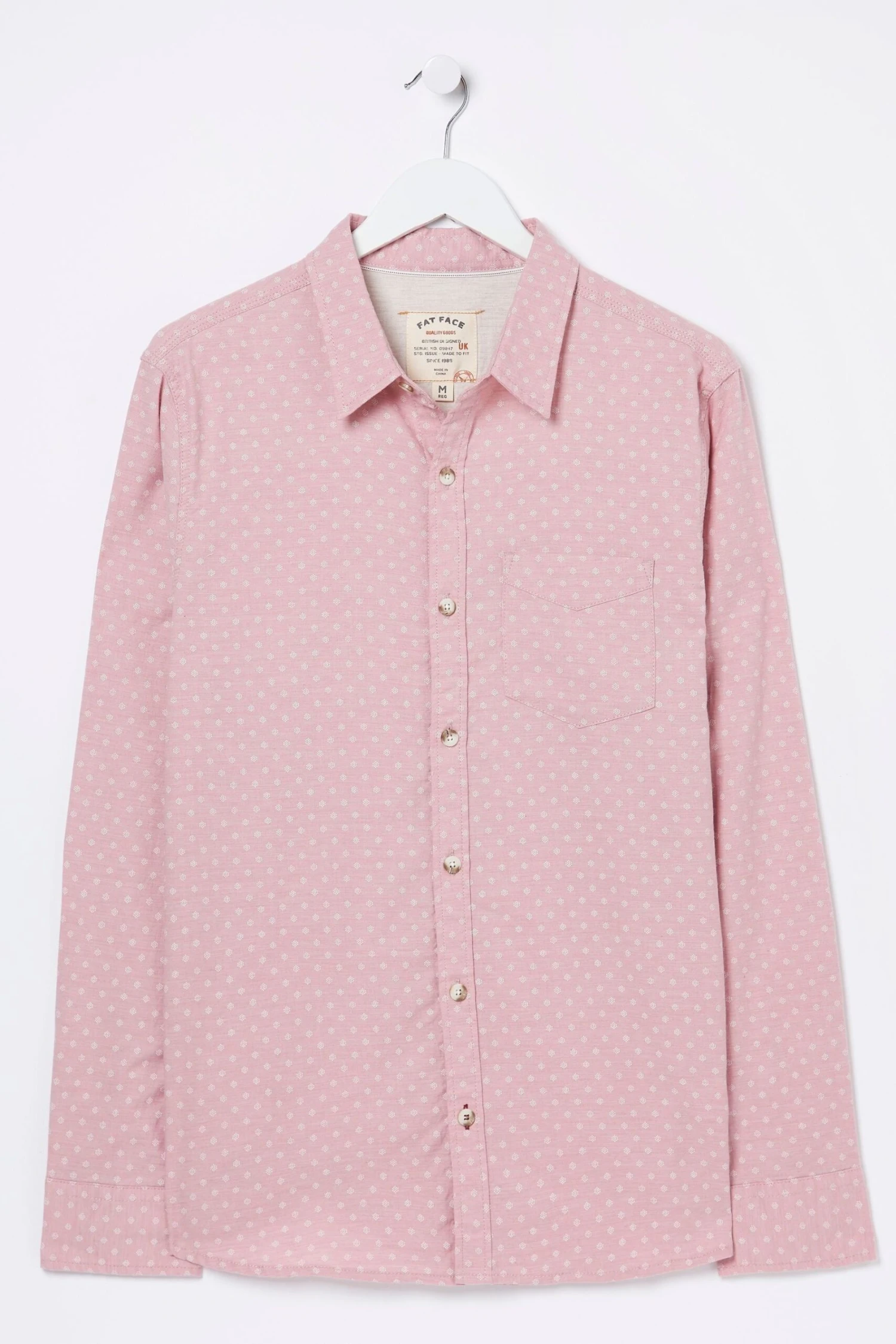 Fatface Hemd Mit Geometrischem Muster, Pink 4 Fatface Hemd Mit Geometrischem Muster, Pink – Bild 4