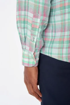 Crew Clothing Company Klassisches, Kariertes Leinenhemd, Mintgrün -Nike || Ted Baker Shop D68435s4 scaled