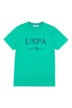 U.S. Polo Assn. Mens Green Slub Cotton USPA Since 1890 Graphic T-Shirt -Nike || Ted Baker Shop D69144s5 scaled