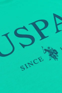 U.S. Polo Assn. Mens Green Slub Cotton USPA Since 1890 Graphic T-Shirt -Nike || Ted Baker Shop D69144s6 scaled