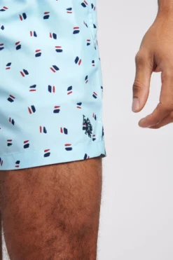 U.S. Polo Assn. Mens Blue Signature Print Swim Shorts -Nike || Ted Baker Shop D72523s4 scaled