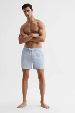Reiss Coast Gestreifte Badehose Mit Kordelzug