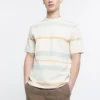 River Island Strick-T-Shirt Mit Horizontalen Streifen, Creme