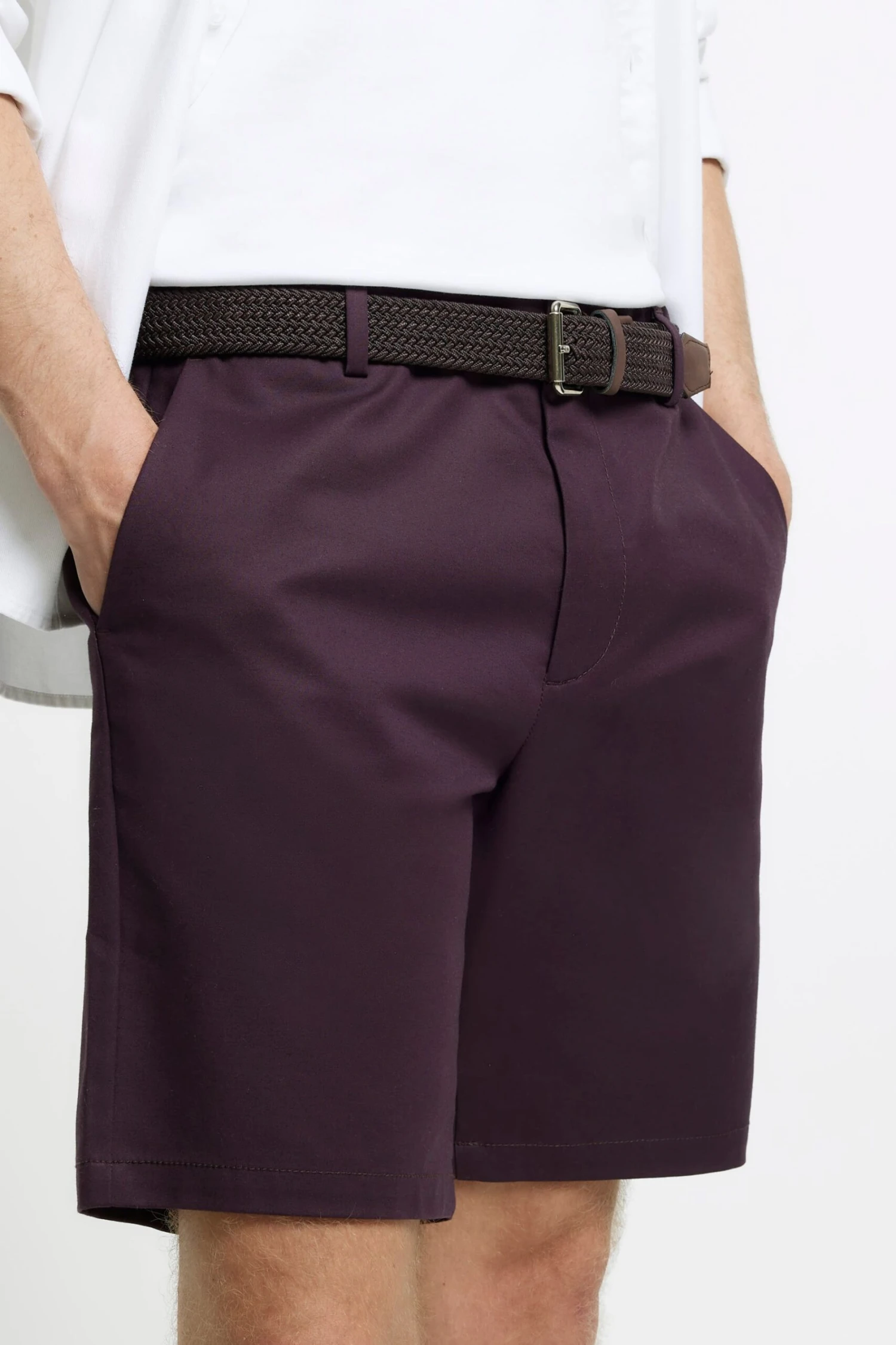 River Island Red Belted Chino Shorts 1 River Island Red Belted Chino Shorts