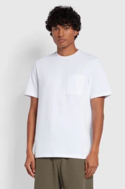 Farah Stacy T-Shirt Mit Tasche, Weiß