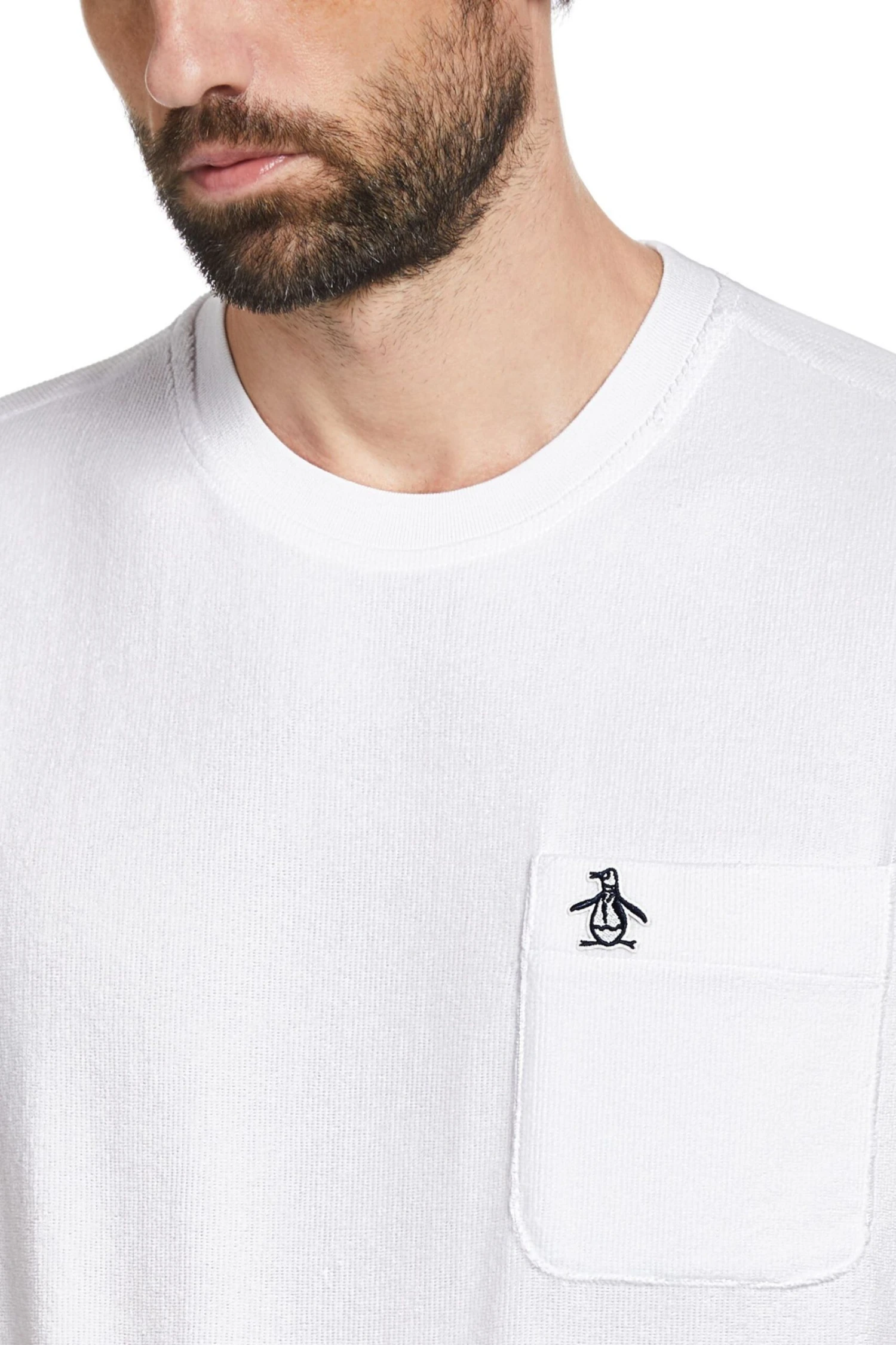 Original Penguin White Corduroy T-Shirt 3 Original Penguin White Corduroy T-Shirt – Bild 3