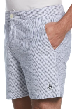 Original Penguin Gemusterte Shorts, Blau -Nike || Ted Baker Shop D89229s3 scaled