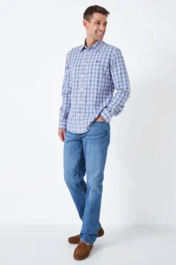 Crew Clothing Company Klassisches, Kariertes Baumwollhemd, Blau -Nike || Ted Baker Shop D89445s3 scaled