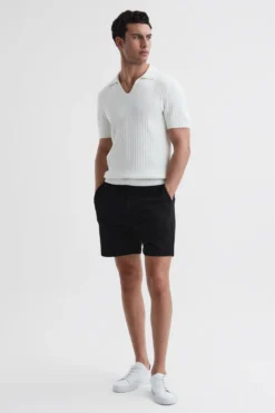 Reiss Newmark Strukturierte Shorts Mit Kordelzug