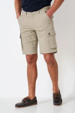 Crew Clothing Company Klassische, Legere Shorts Aus Baumwolle, Natur