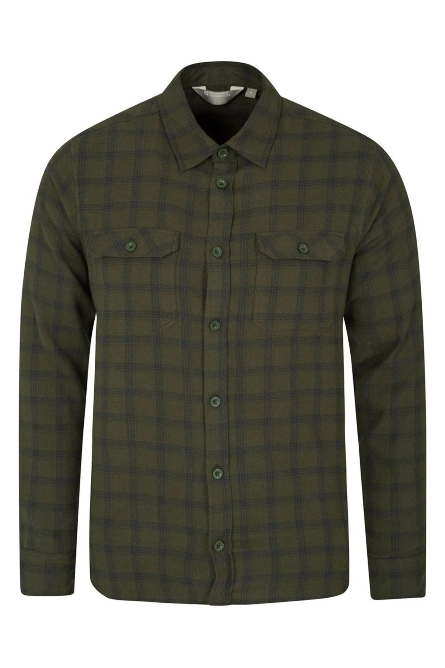 Mountain Warehouse Trace Langärmeliges Shirt Aus Flanell - Herren 1 Mountain Warehouse Trace Langärmeliges Shirt Aus Flanell - Herren