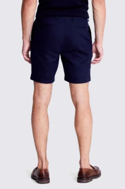 MOSS Navy Blue Linen Causal Short -Nike || Ted Baker Shop M95610s4 scaled