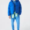 Lacoste Wasserfeste Steppjacke, Blau