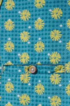 White Stuff Green Block Flower Printed Short Sleeve Shirt -Nike || Ted Baker Shop N01387s8 scaled