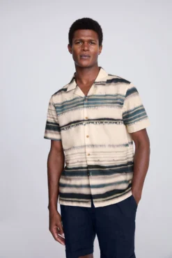 Moss Hemd Mit Batikprint Und Reverskragen, Blau