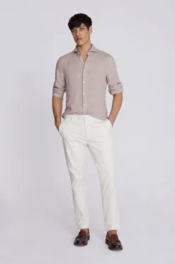 Moss Leinenhemd In Tailored Fit, Natur