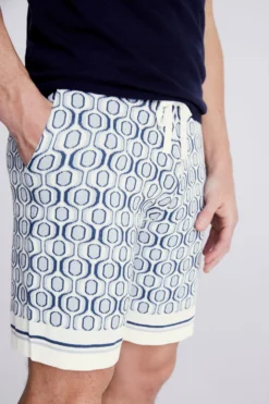 MOSS Blue Retro Knitted Shorts -Nike || Ted Baker Shop N02470s3 scaled