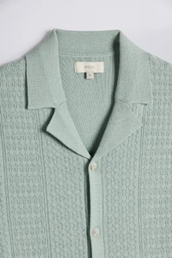 Moss Kurzärmeliges Strickhemd, Salbeigrün -Nike || Ted Baker Shop N02475s5 scaled