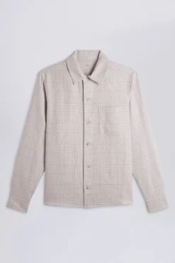 MOSS Prince Of Wales Check White Overshirt -Nike || Ted Baker Shop N02509s5 scaled