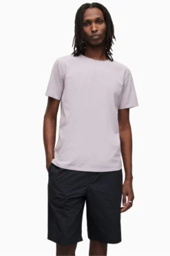AllSaints Purple Bodega Crew T-Shirt