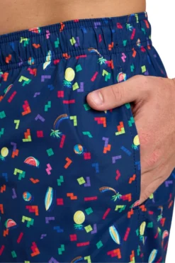 Arena Mens Blue Allover Beach Shorts -Nike || Ted Baker Shop N37786s3 scaled