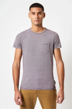 French Connection Bordeaux Feeder Stripe Pocket T-Shirt