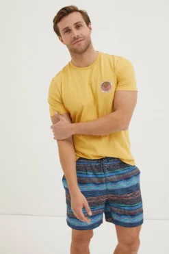Fatface Compass T-Shirt, Gelb