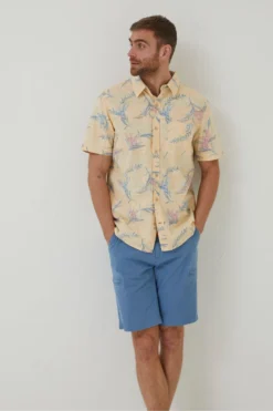 Fatface Paradise Hemd Mit Print, Gelb