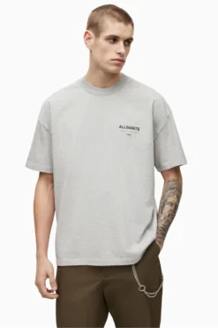 All Saints Grey Underground Short Sleeve Crew Neck T-Shirt