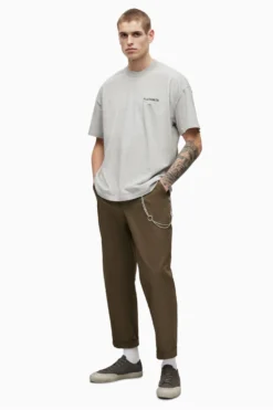 All Saints Grey Underground Short Sleeve Crew Neck T-Shirt -Nike || Ted Baker Shop T77600s4 scaled