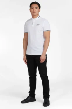 Barbour International Barbour® International Essential Polo-Shirt Mit Zierstreifen, Weiß -Nike || Ted Baker Shop T88005s3 scaled