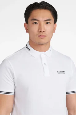 Barbour International Barbour® International Essential Polo-Shirt Mit Zierstreifen, Weiß -Nike || Ted Baker Shop T88005s4 scaled