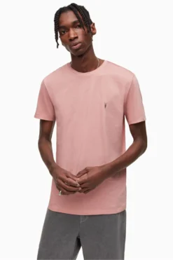 Allsaints Tonic Kurzärmeliges T-Shirt Mit Rundhalsausschnitt, Pink