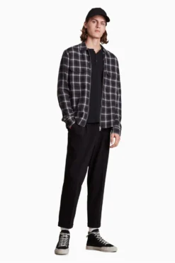 All Saints Figure Langärmeliges Henley-Shirt, Schwarz -Nike || Ted Baker Shop U14052s4 scaled