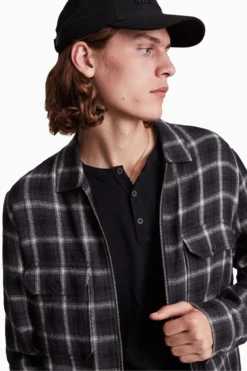 All Saints Figure Langärmeliges Henley-Shirt, Schwarz -Nike || Ted Baker Shop U14052s6 scaled
