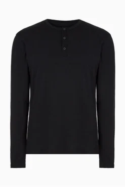 All Saints Figure Langärmeliges Henley-Shirt, Schwarz -Nike || Ted Baker Shop U14052s7 scaled