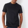 Crew Clothing Company Herren Klassisches T-Shirt Mit Rundhalsausschnitt, Schwarz