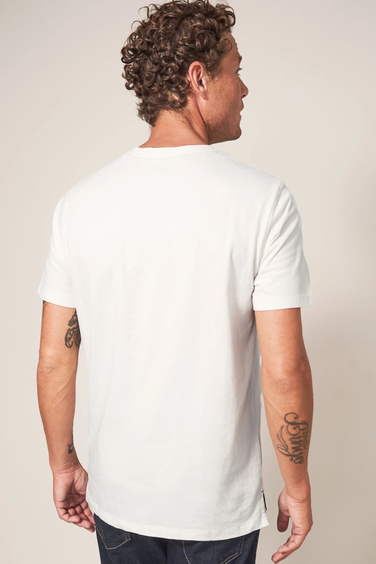 White Stuff T-Shirt Mit Patchworkgrafik, Natur 2 White Stuff T-Shirt Mit Patchworkgrafik, Natur – Bild 2