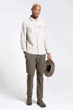 Craghoppers Nosilife Adventure Langärmeliges Hemd, Steingrau -Nike || Ted Baker Shop U41935s3 scaled