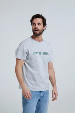 Animal Herren Classico T-Shirt Aus Bio-Baumwolle, Grau