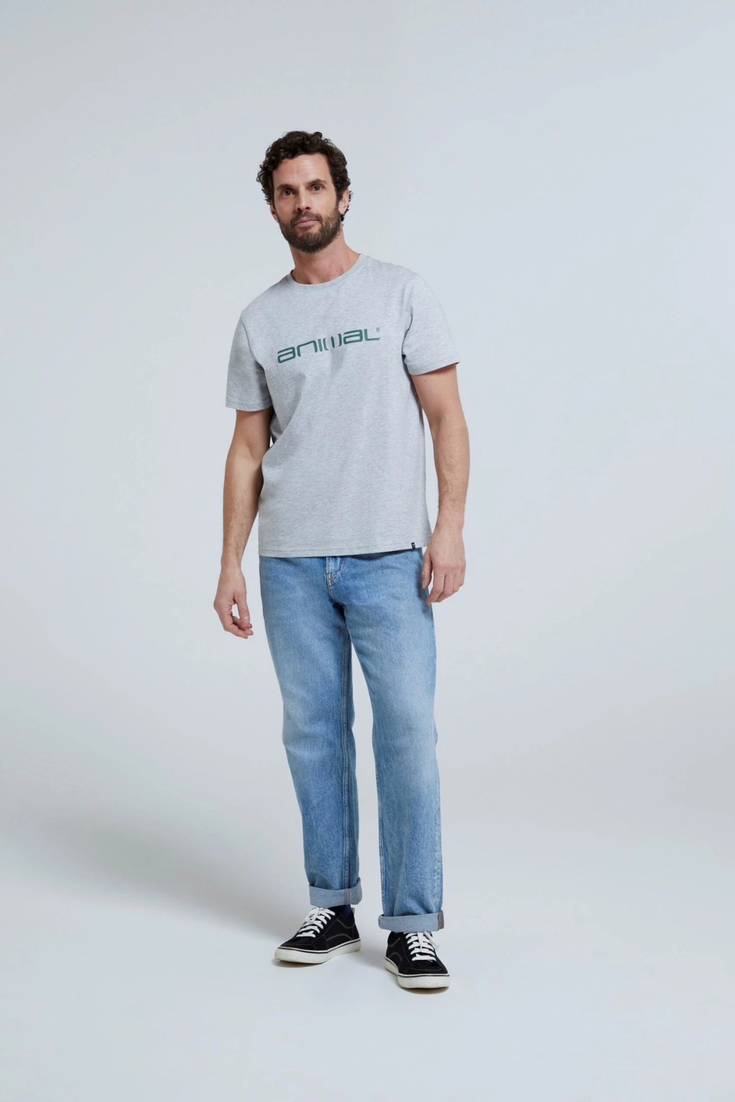 Animal Herren Classico T-Shirt Aus Bio-Baumwolle, Grau 2 Animal Herren Classico T-Shirt Aus Bio-Baumwolle, Grau – Bild 2