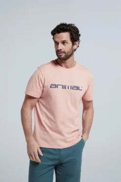 Animal Herren Classico T-Shirt Aus Bio-Baumwolle, Pink