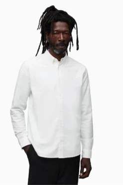 AllSaints Hermosa White Long Sleeve Shirt