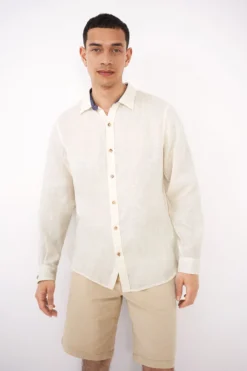 White Stuff Pembroke Leinenhemd, Natur