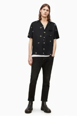 Allsaints Hemd Mit Gänseblümchenmuster, Schwarz -Nike || Ted Baker Shop U66435s3 scaled